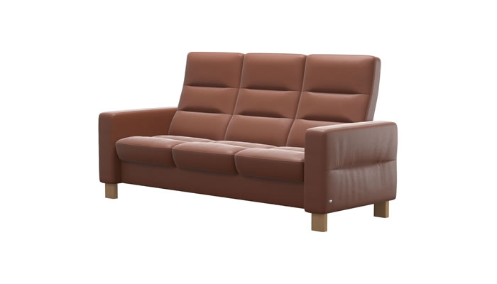Stressless Wave 3 Seater Sofa in Cori Copper Leather